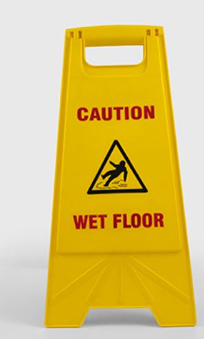 Hill Brush Folding Sign - Slippery Surface