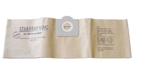 Mastervac Paper Dry Use Dust Bags: For Wetmaster 15 - Pack of 5