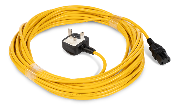 Numatic 12.5m Mains Cable - Yellow with Easy Change Plug for PPR170