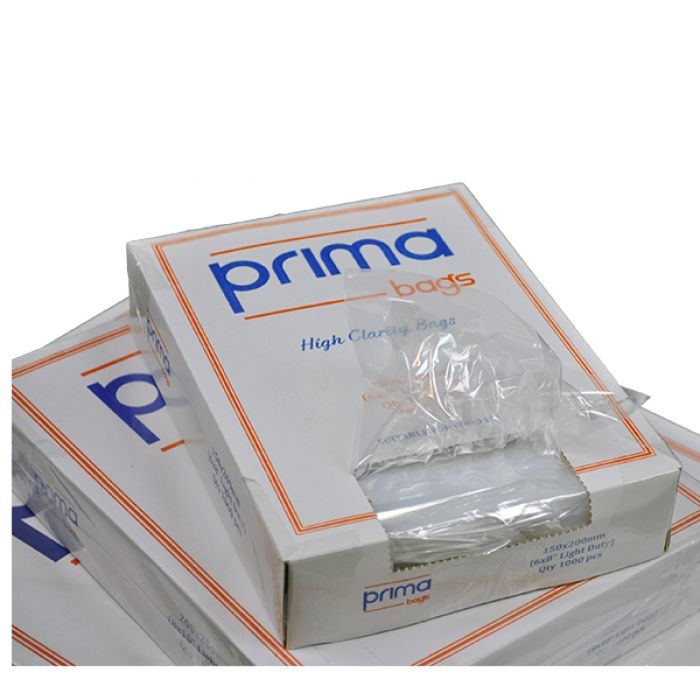 Polythene Food Safe Bags - 80g - Box of 500 - Clear 
