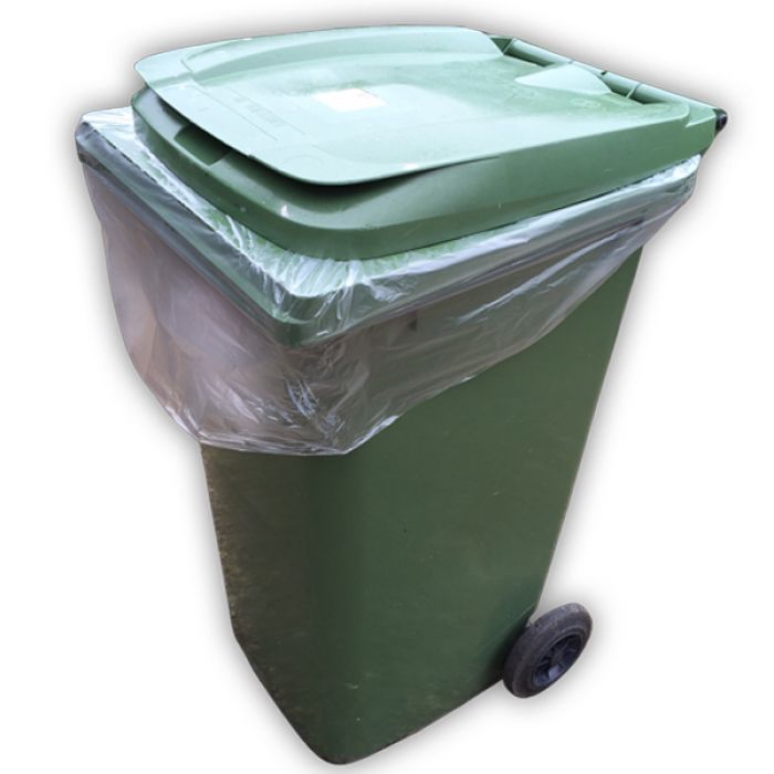 Wheelie bin liners - 15KG - Box of 100/270L - Clear