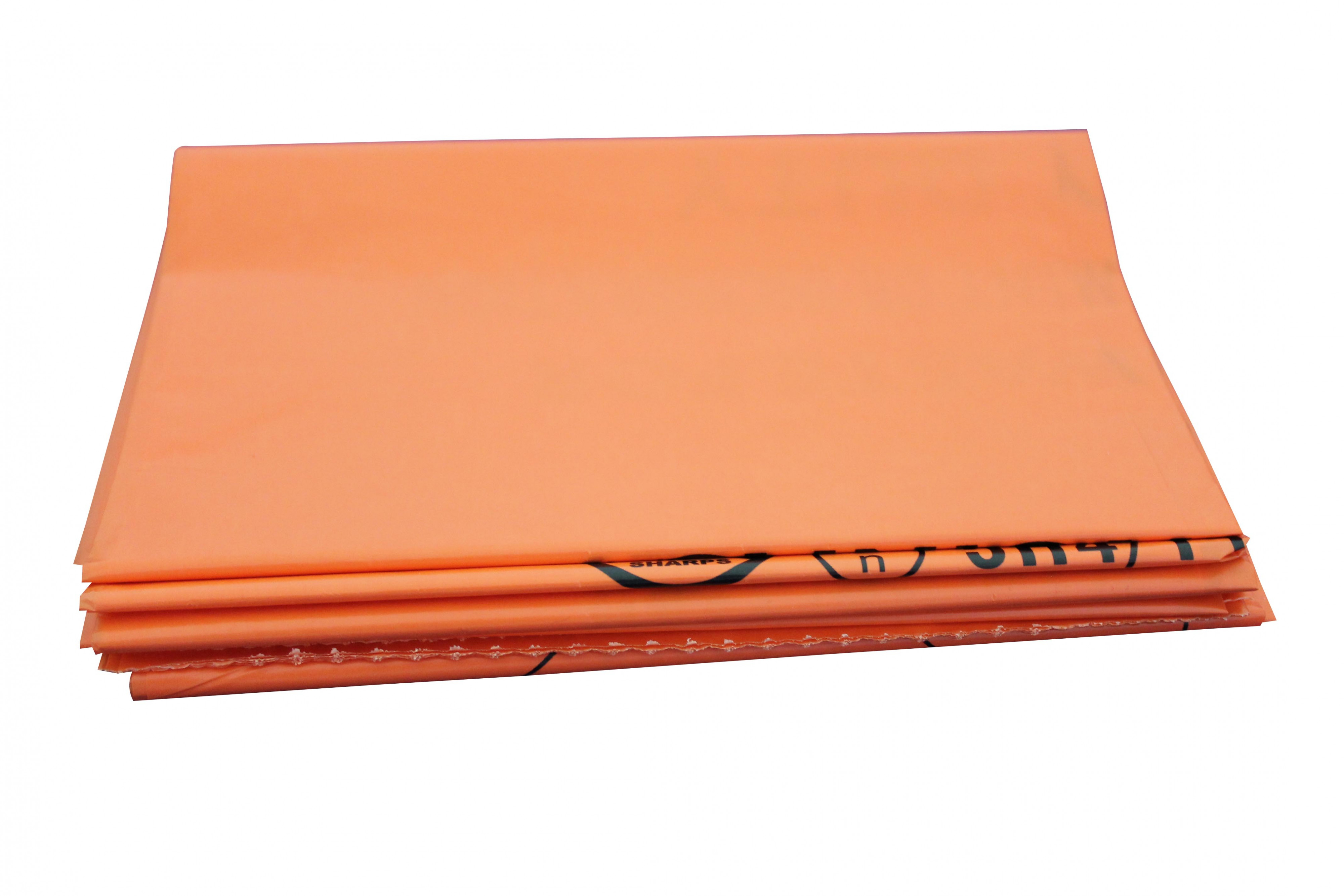 Clinical Waste Sacks - 10Kg - Box of 100/90L (25 Bags per Roll/4 Rolls per Box) - Orange