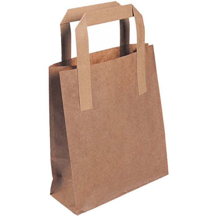 Take Away Medium Food Bags - 8.5x13x10" - Pack of 250 - Brown