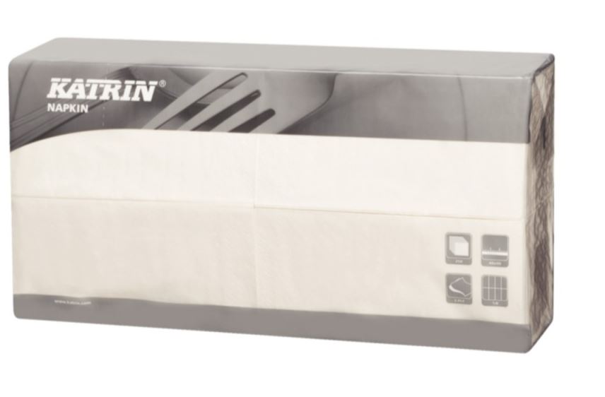 Katrin 3-Ply Napkins - 40x40cm - Pack of 1000 - White