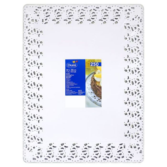 White Doilies/Tray Papers - 12"x16" - Pack of 250