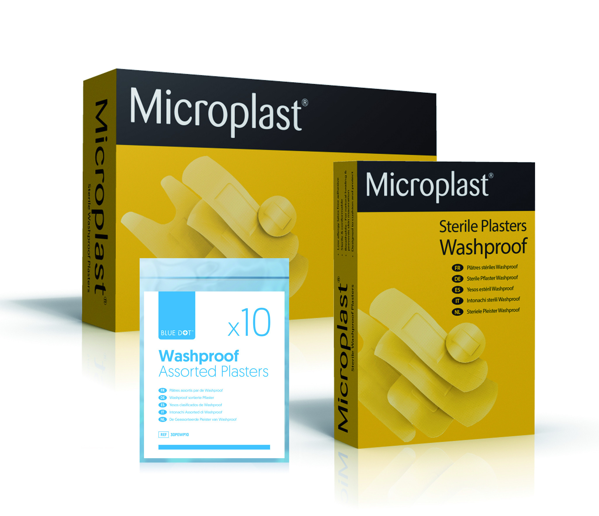 Microplast Washproof Adhesive Plasters - Assorted Sizes