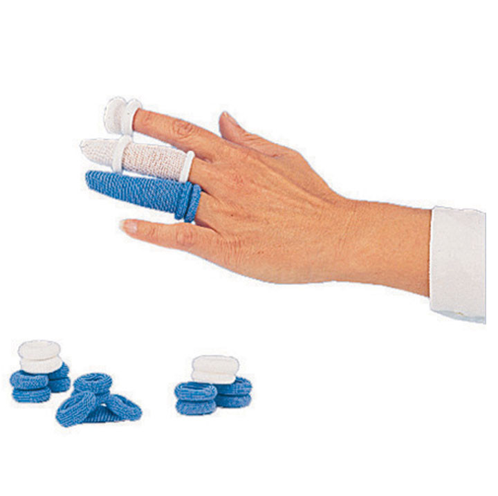 Finger Bob 'One size fits all' - Blue/White - Pack of 6