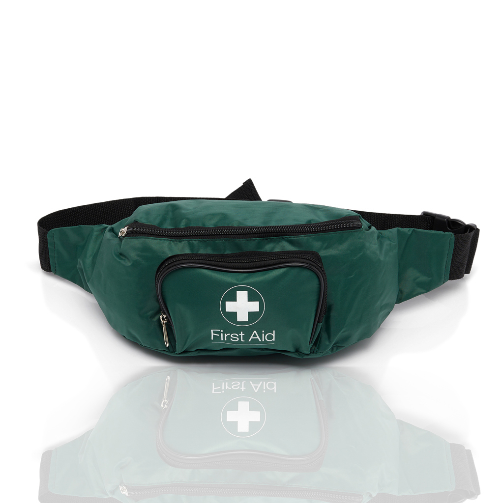 First Aid Travel Kit In Green Bum Bag