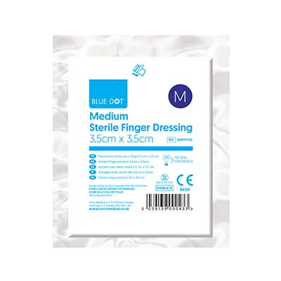 Medium Sterile Finger Dressing 3.5 x 3.5cm