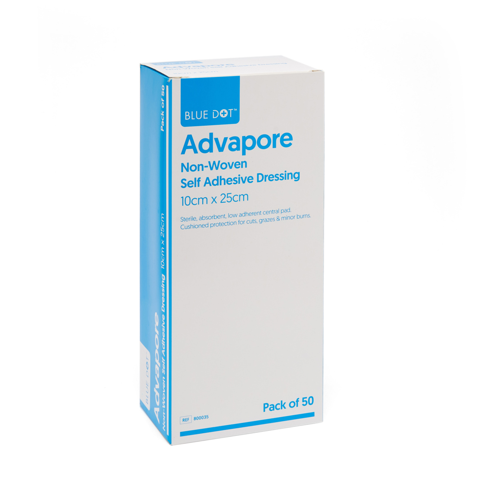 Wound Dressing - Advapore - Adhesive - 10 x 25cm - Pack of 50