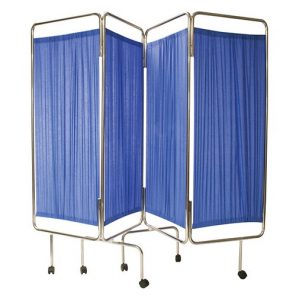 Mobile 4-Panel Folding Medical Screen - AUK Hygiene