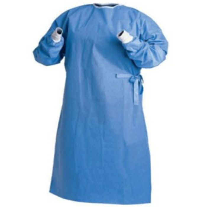 Polythene Isolation Gown - Blue - Individually Wrapped