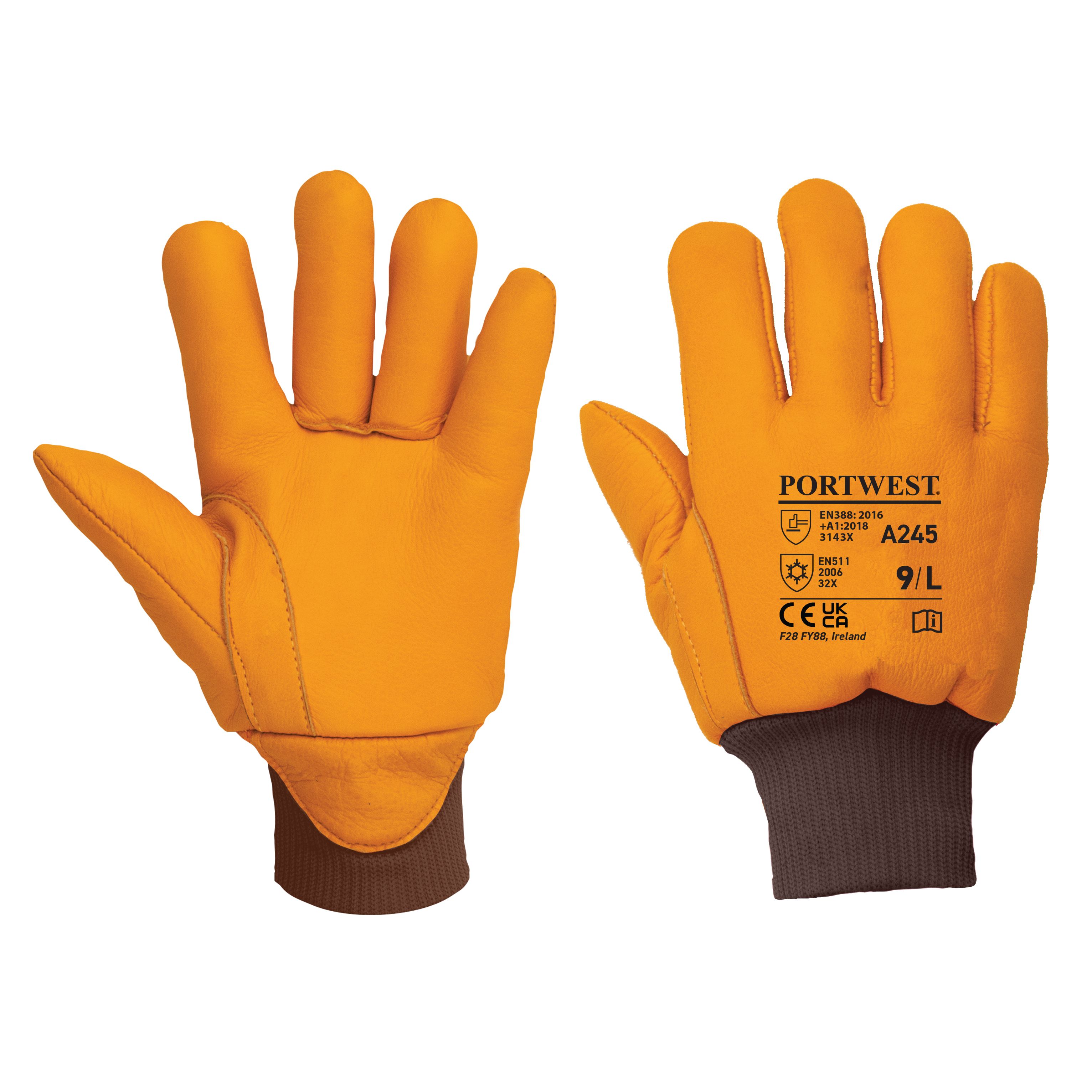 Thermal Grip Glove - Orange/Black