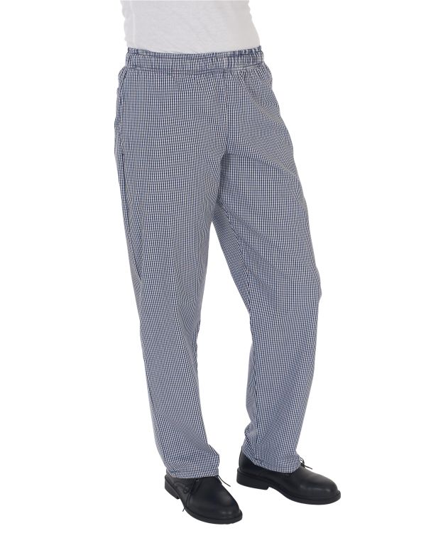 Dennys Elasticated Trouser - Black & White Check