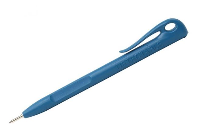 Metal Detectable Pen with Loop Blue Housing - Black Ink