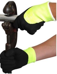 Hi-Vis Cut Resistant Coated Knuckle Glove