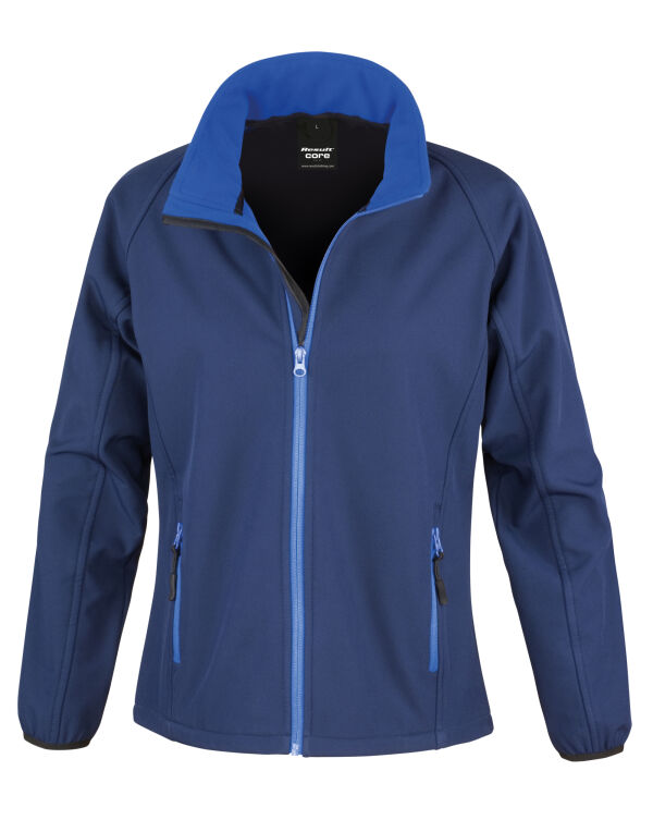 Ladies' Printable Softshell Jacket - Navy/Royal