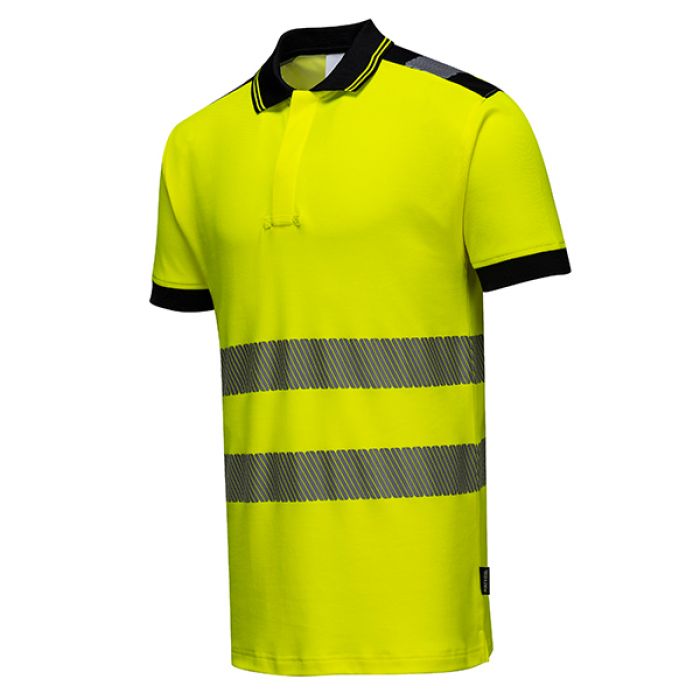 PW3 Hi-Vis Polo Shirt - Yellow/Black