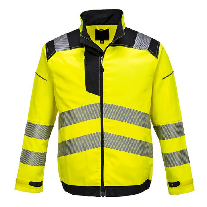 PW3 Hi-Vis Work Jacket - Yellow/Black