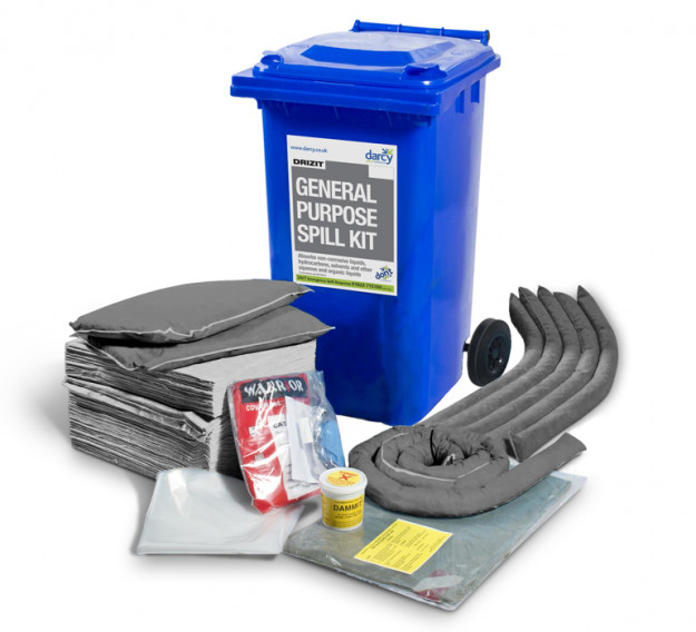 Drizit Maintenance Spill Kit 240L Wheelie Bin