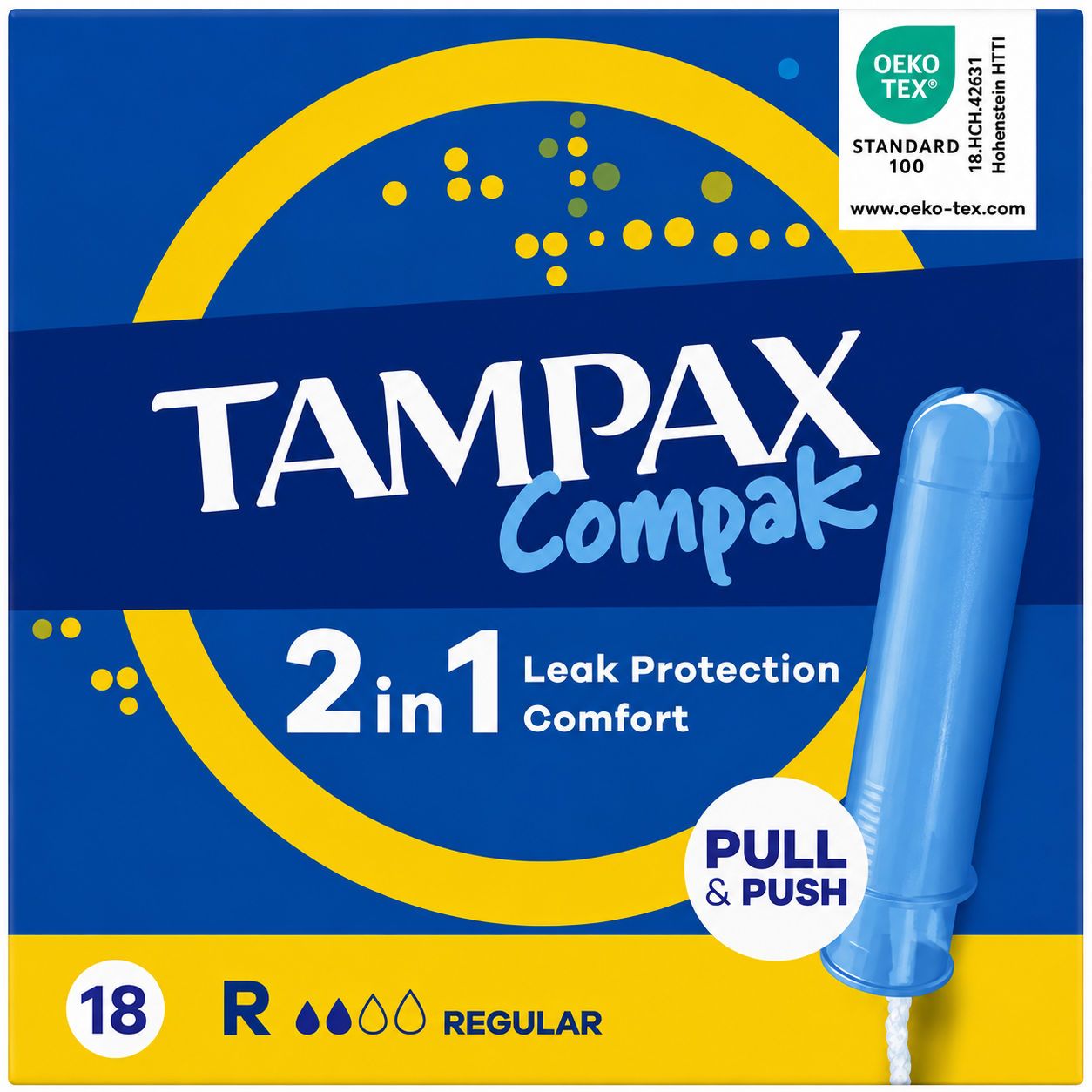 Tampax Compak Pearl Regular Tampons - Pack of 18