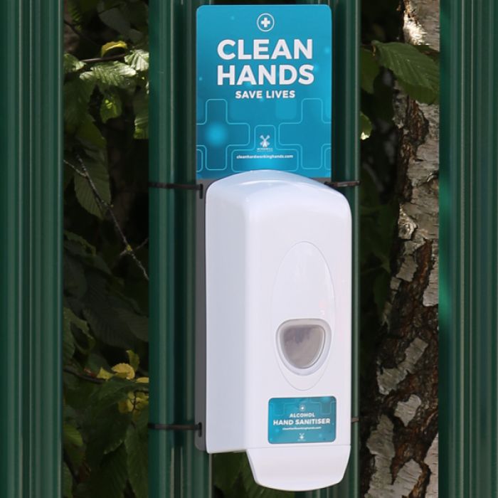 Fence Mount Manual Refillable Alcohol Hand Sanitiser Dispenser
