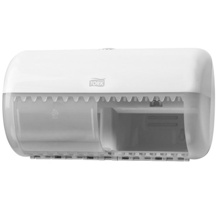 Tork T4 Elevation Twin Conventional Toilet Roll Dispenser - Plastic