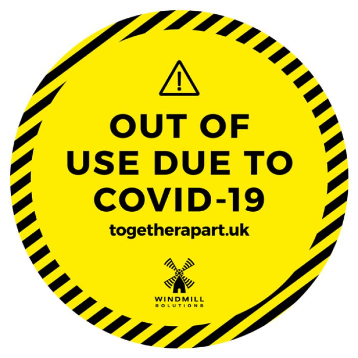 Label - Out of Use Due to Covid-19