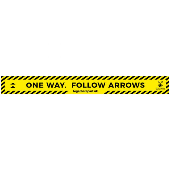 Floor Vinyl - One Way. Follow Arrows