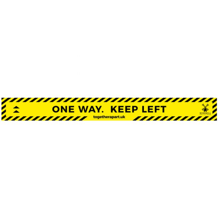 Floor Vinyl - One Way. Keep Left