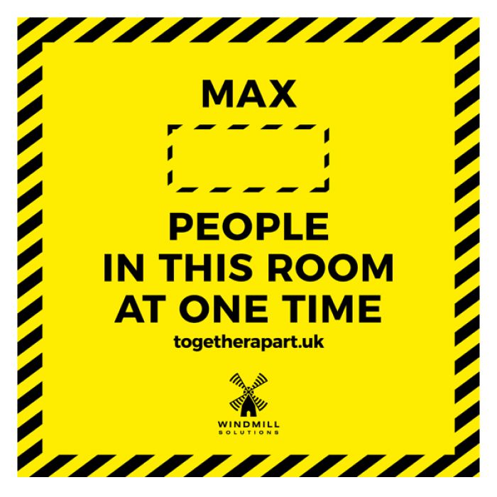 Sign - Max [ ] People in this room at one time