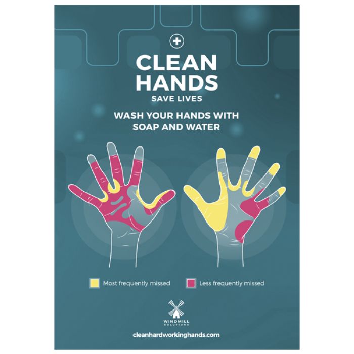 Poster - Wash Your Hands with Soap and Water
