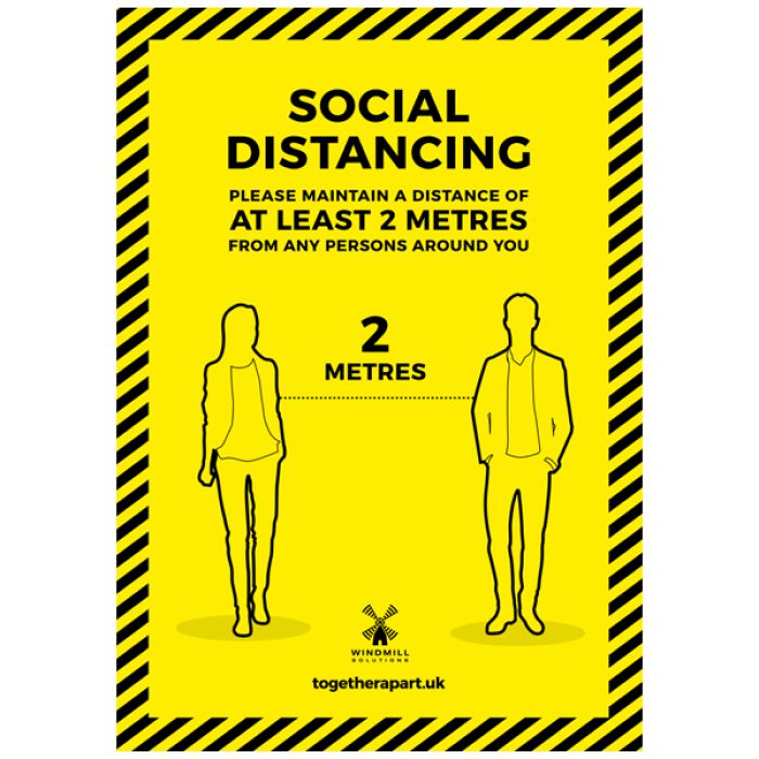 Poster - Maintain A Distance Of At Least 2 Metres