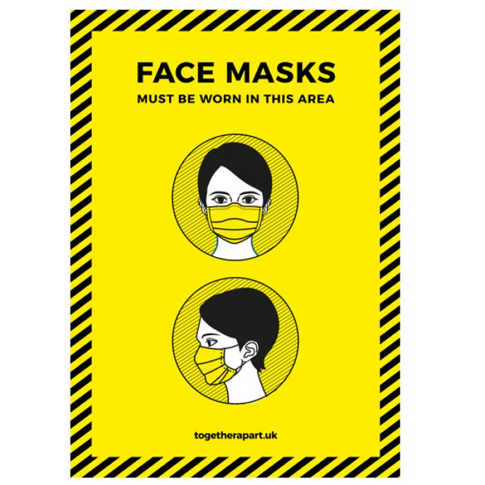 Poster - Face Masks Must be Worn in this Area