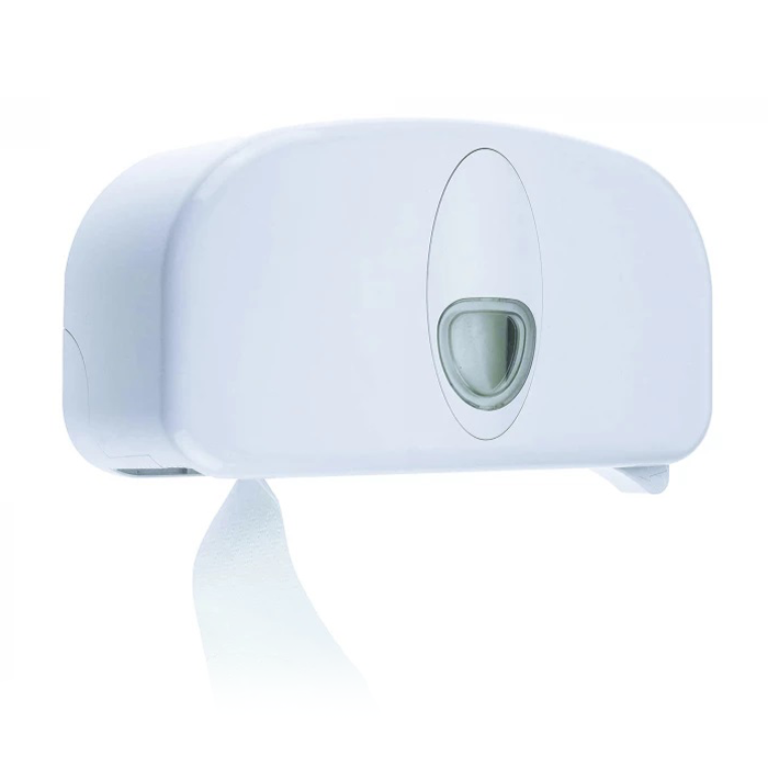 Toilet Roll Dispenser - Micro Mini Jumbo - Excel - Twin - White