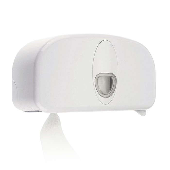 Toilet Roll Dispenser - Excel - Twin - Coreless - Plastic - White