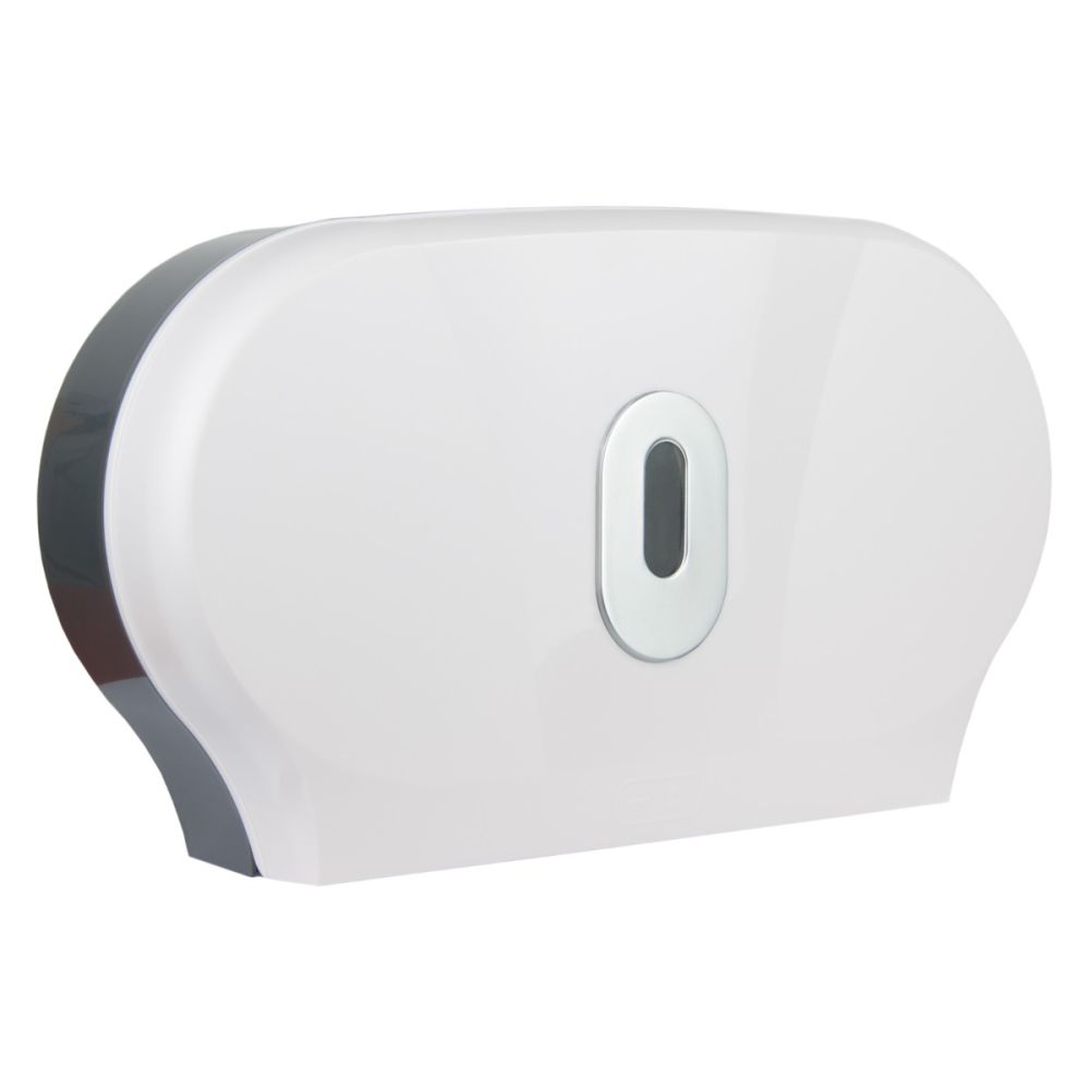 Twin Mini Jumbo Toilet Roll Dispenser 