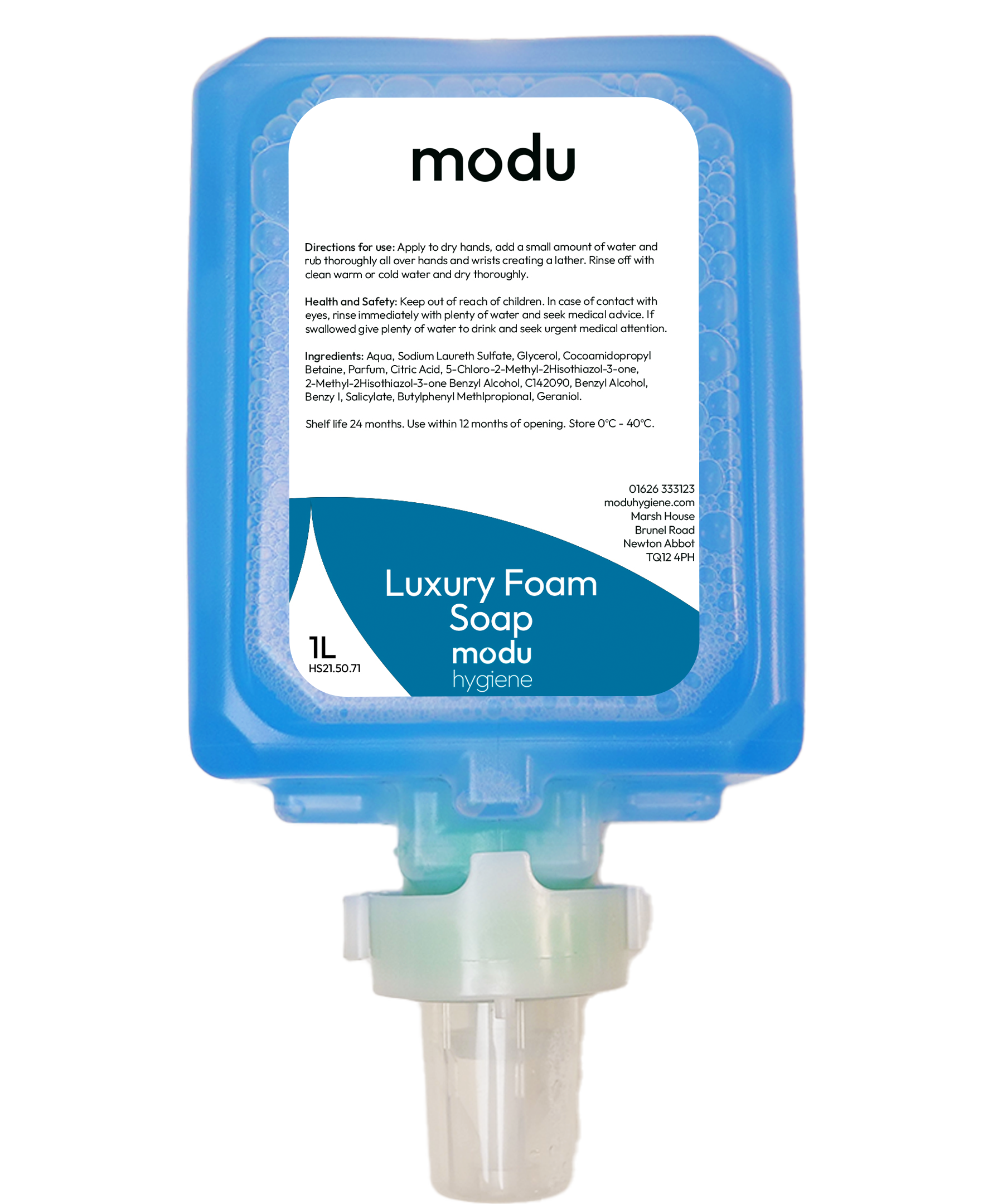 Luxury Blue Foam Soap Cartridges - 6 x 1L 