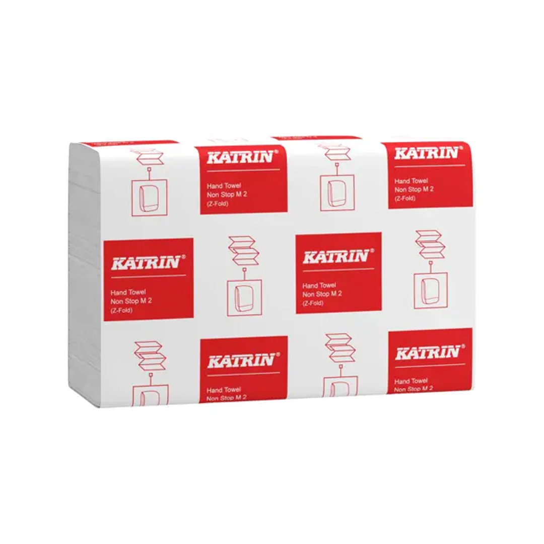 Katrin Z-Fold Non-Stop 2 Ply White Hand Towels - Case of 2940
