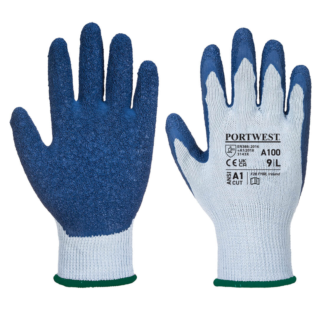 Grip Glove - Latex - Grey/Blue