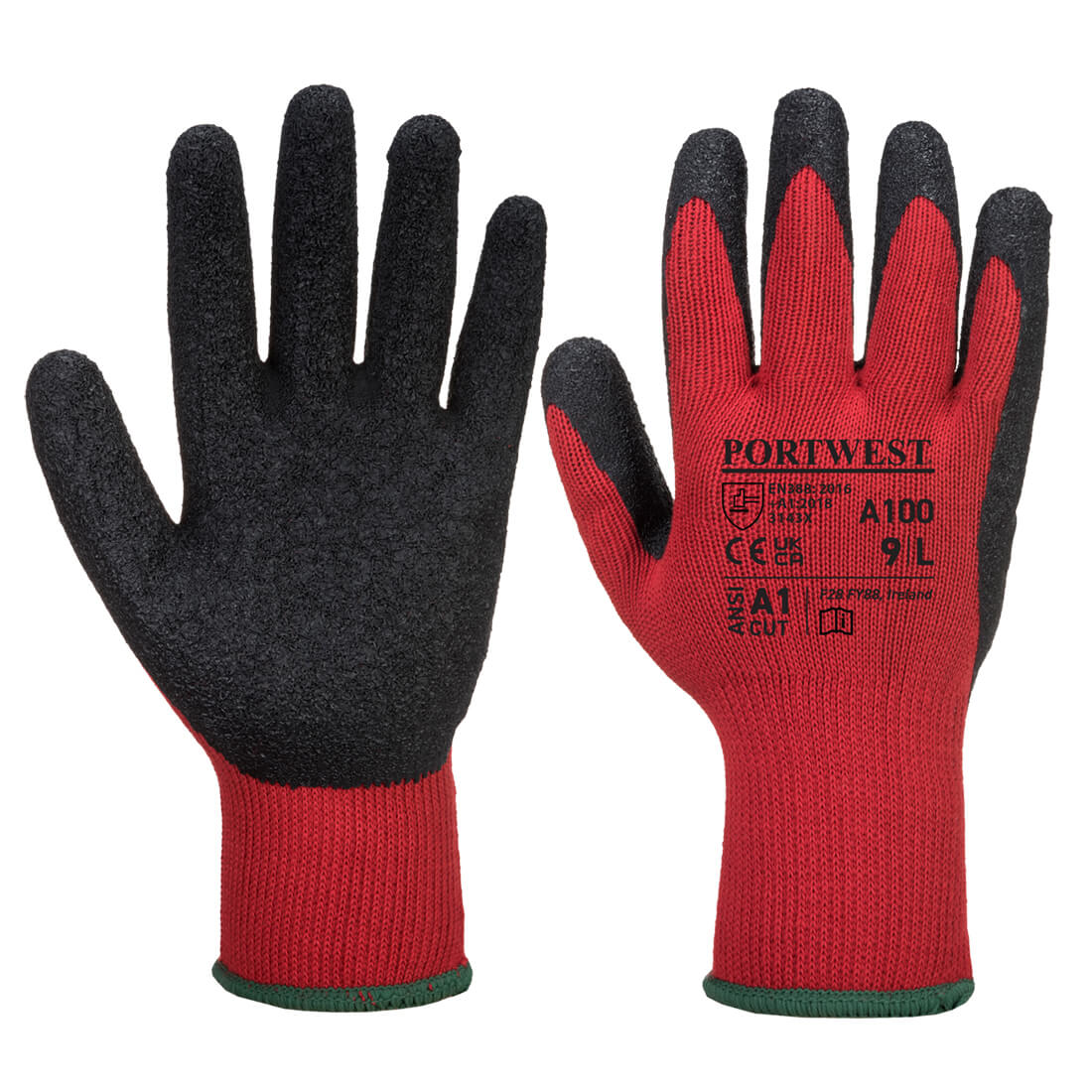 Grip Glove - Latex - Red/Black