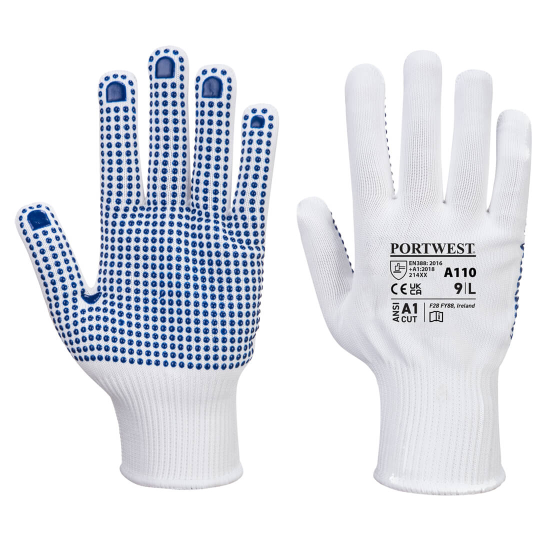 Polka Dot Glove - White/Blue