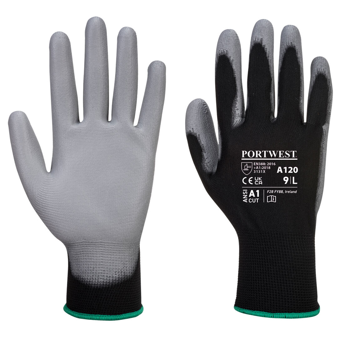 PU Palm Glove - Black/Grey