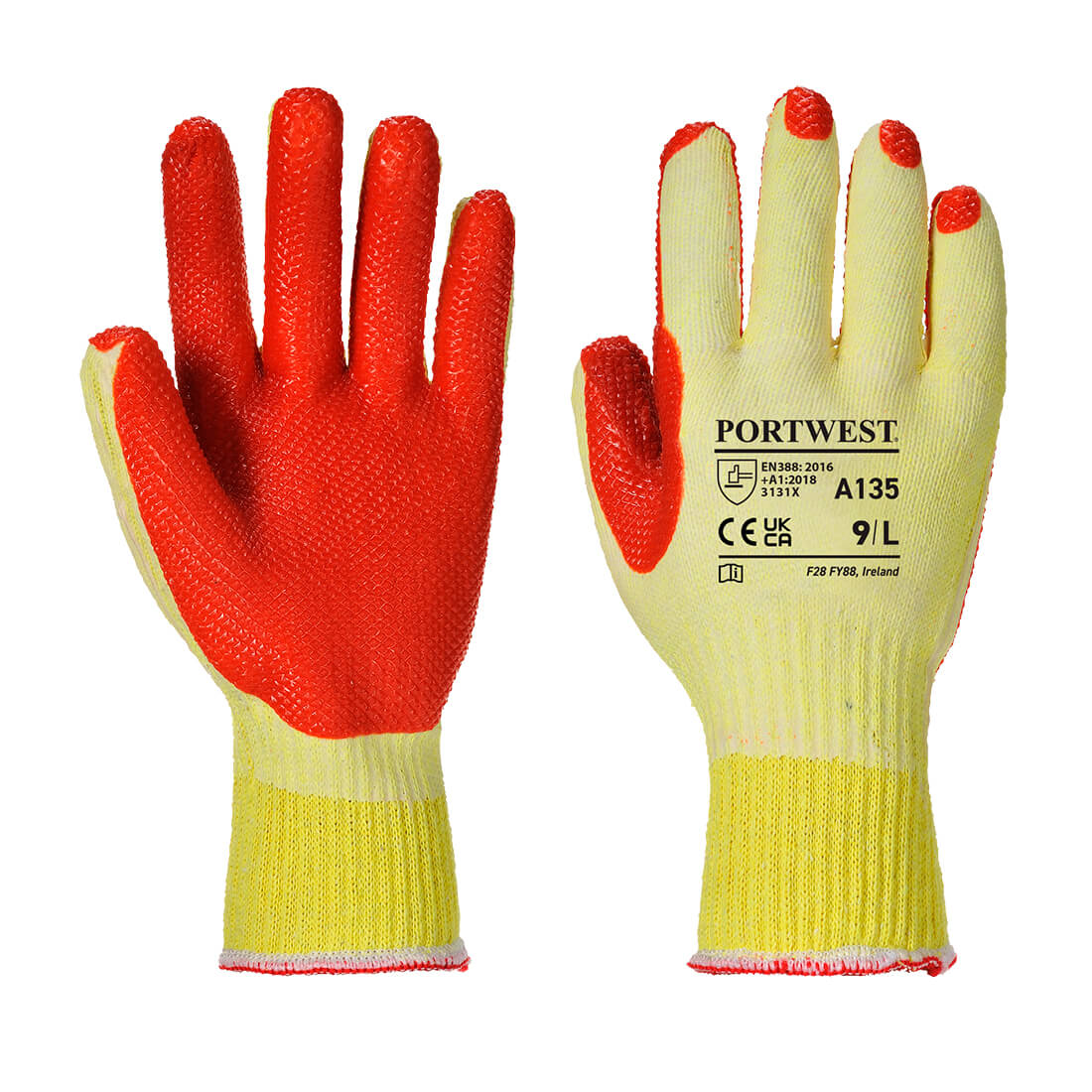 Tough Grip Glove - Yellow/Orange