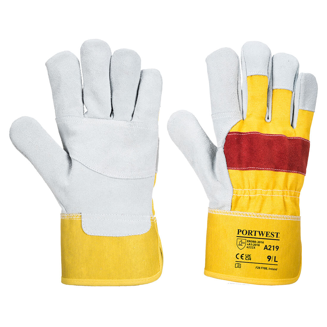 Classic Chrome Rigger Glove - Yellow/Red
