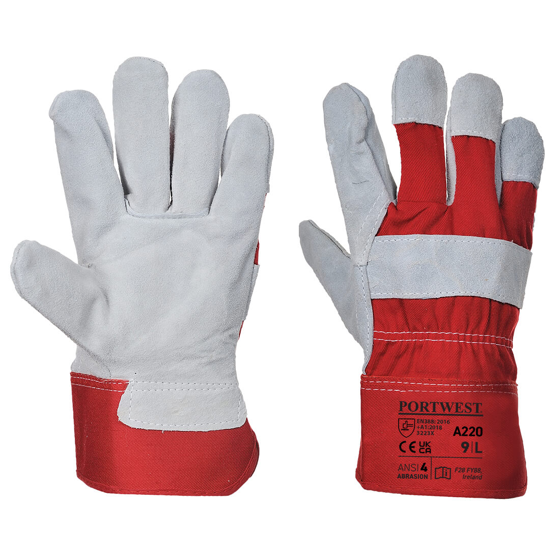 Premium Chrome Rigger Glove - Red