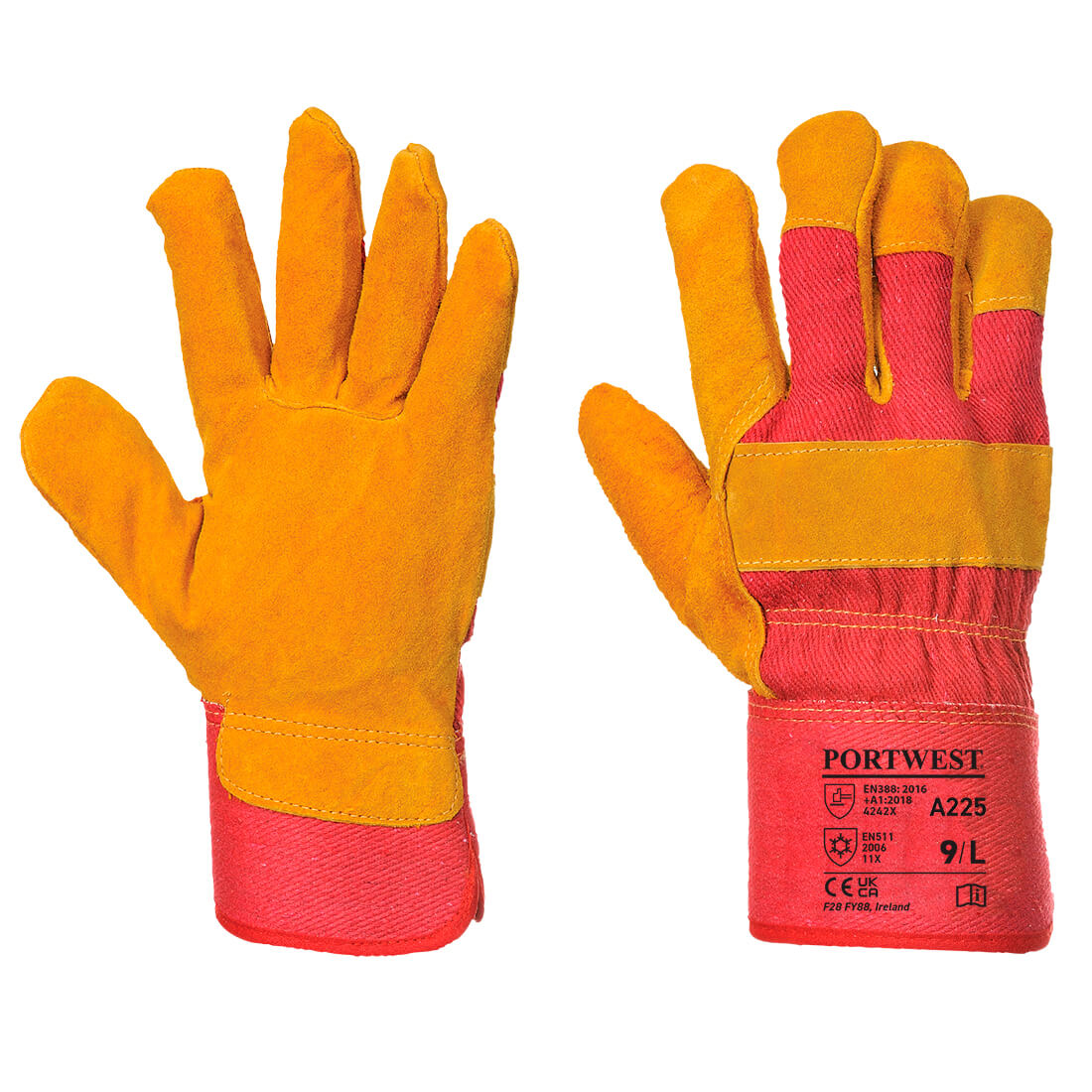 Fleece Lined Rigger Glove - Red
