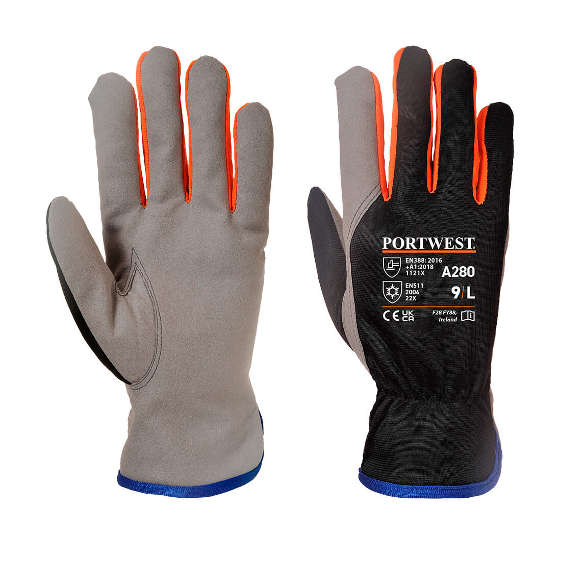 Wintershield Glove - Black/Orange