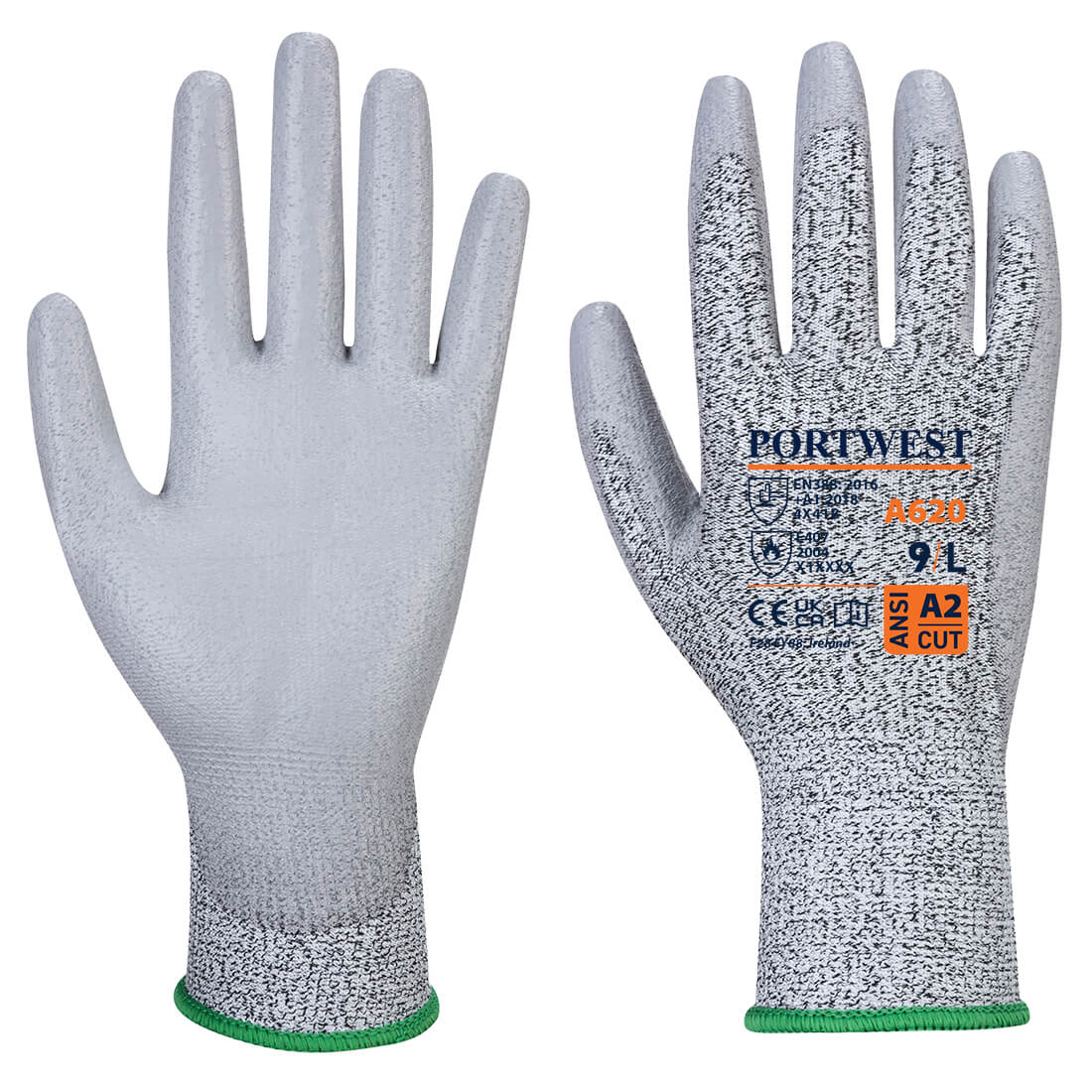 LR Cut PU Palm Glove - Grey