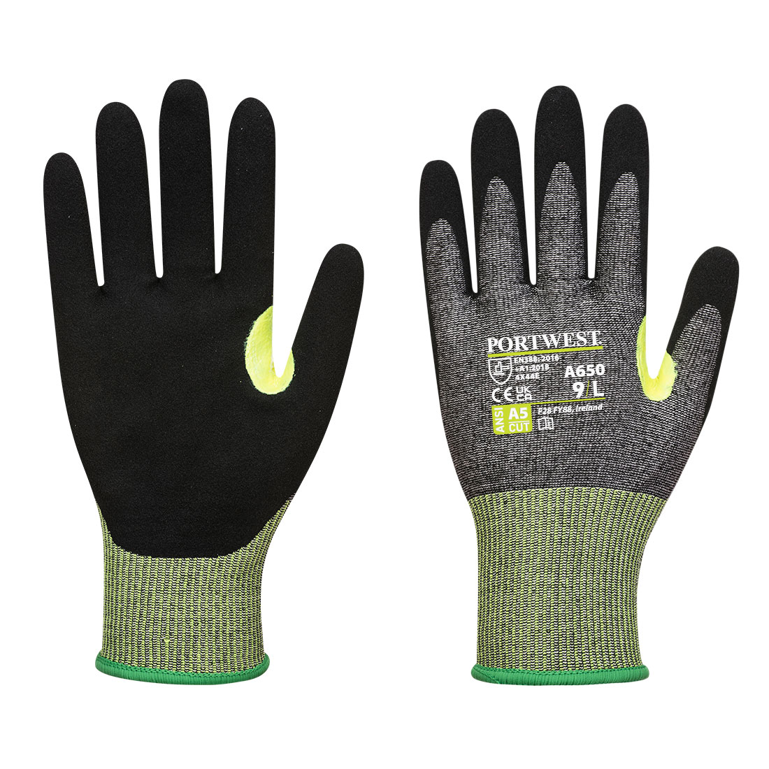 CS VHR15 Nitrile Foam Cut Glove - Grey/Black